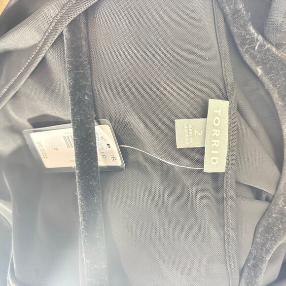 NWT Torrid Black Mesh Smock Waist Swim Cover-Up Dress Size 2 / 18-20 - Picture 2 of 4